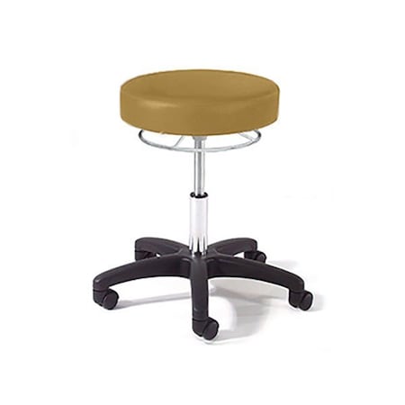 Physician Stool W/ Aluminum Base, 360 Handle, Height - High, Brown